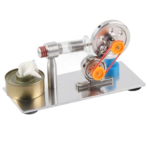 Einzelzylinder Stirling Motormodell Wissenschaft Experiment Kit mit LED -Licht vor montierter Edelstahl Bildungspysik Spielzeug für Erwachsene Einzelzylinder Stirling Motormodell Wissenschaft Experiment Kit mit LED -Licht vor montierter Edelstahl Bildungspysik Spielzeug für Erwachsene von Fuchooky