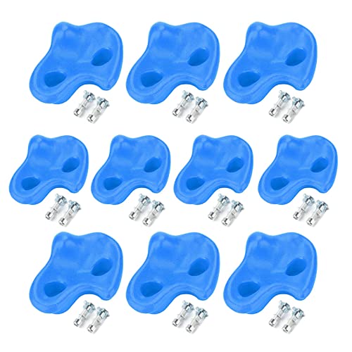 Fuchooky 10pcs Plastik Klettersteine ​​für, strukturierte Langlebige Haltungen, Installationskit im Innenbereich im Freien im Freien mit Schraubenmuttern mit (Blau) von Fuchooky