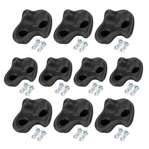 Fuchooky 10pcs Plastik Klettersteine ​​für, strukturierte Langlebige Haltungen, Installationskit im Innenbereich im Freien im Freien mit Schraubenmuttern mit (Schwarz) von Fuchooky