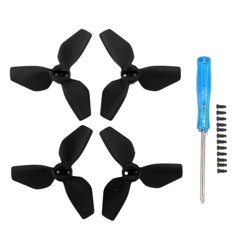 Fuchooky 2Pair Propellers Ersatz für NEO -Zubehör PC -Drohnen -Propeller Flügel Klingen Ersatzteile mit Schrauben (Black) von Fuchooky