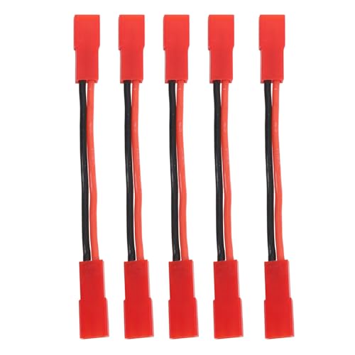 Fuchooky 5 Pack JST FEMPY -to Female -STECKER -Adapterkabel 22AWG 2 Zoll für RC -Auto -Motor -ESC -Umwandlung Kein Lötmittel benötigt von Fuchooky