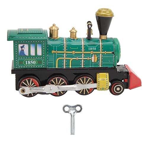 Fuchooky Uhrwerk-Lokomotive-Spielzeug zum Aufziehen, Uhrwerk-Lokomotive-Spielzeug aus Weißblech, handgefertigtes Vintage-Retro-Aufziehzug-Spielzeug zum Sammeln, Party, Geburtstag Fuchooky Uhrwerk-Lokomotive-Spielzeug zum Aufziehen, Uhrwerk-Lokomotive-Spielzeug aus Weißblech, handgefertigtes Vintage-Retro-Aufziehzug-Spielzeug zum Sammeln, Party, Geburtstag von Fuchooky