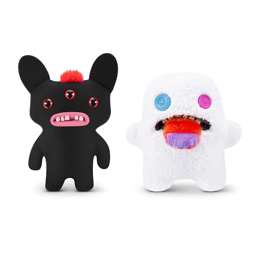 Fuggler-Hairy Fuggs 9"-Series 1-Plush 2PK(Oogah Boogah - Hairy Tongue and Reeko - Mohawk - Black) von Fuggler