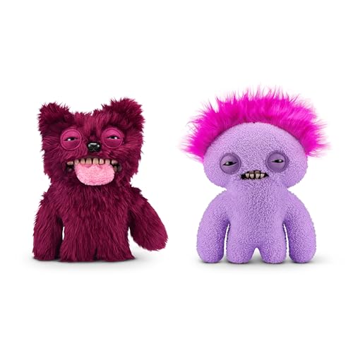 Fuggler-Hairy Fuggs 9"-Series 1-Plush 2PK(Sir Belch - Hairy Tongue - Red and Squidge - Mokhak) von Fuggler