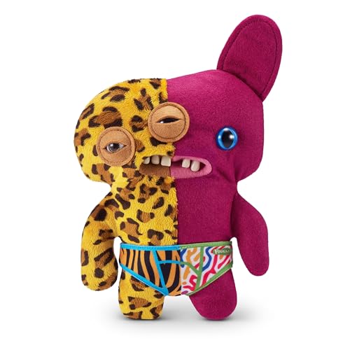 Fuggler Misfit Monsters 23 cm Serie 1 von ZURU, Funny Ugly Monster Plüschspielzeug (Annoyed Alien & Reeko-Leopard & Burgandy) von Fuggler