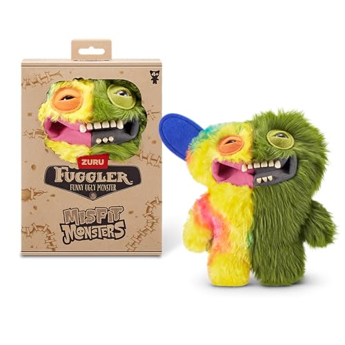 Fuggler Misfit Monsters 23 cm Serie 1 von ZURU, Funny Ugly Monster Plüschspielzeug (Count Underoo Mcgoo Grin-Green & Multi) von Fuggler