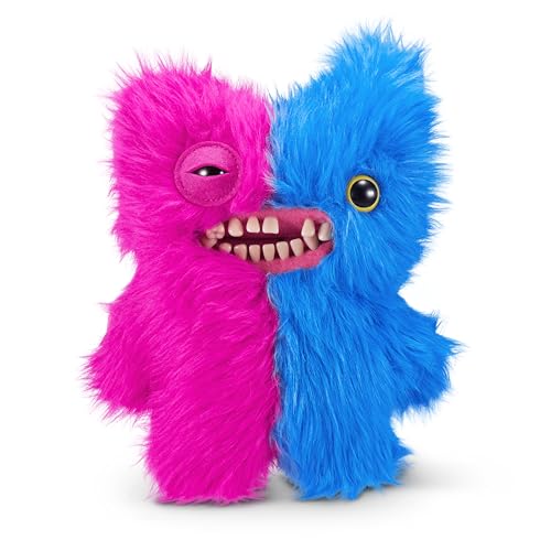 Fuggler Misfit Monsters 23 cm Serie 1 von ZURU, Funny Ugly Monster Plüschspielzeug (Mr Buttons & Screech - Pink & Blue) von Fuggler