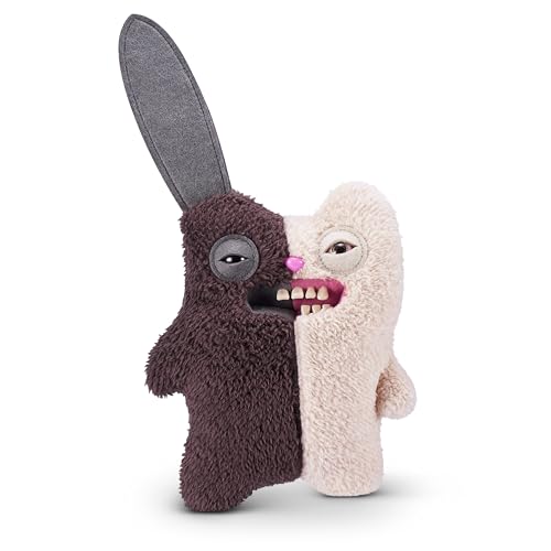 Fuggler Misfit Monsters 23 cm Serie 1 von ZURU, Funny Ugly Monster Plüschspielzeug (Rabid Rabbit & Old Tooth-Brown & Beige) von Fuggler