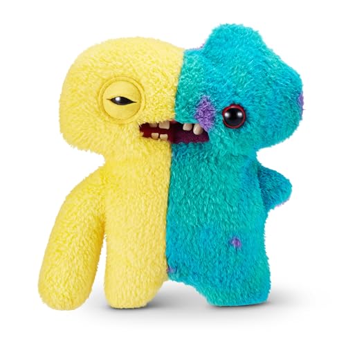 Fuggler Misfit Monsters 23 cm Serie 1 von ZURU, Funny Ugly Monster Plüschspielzeug (Squidge & Gaptooth Mcgoo - Yellow & Multi) von Fuggler