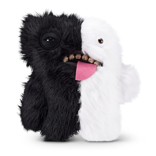 Fuggler Misfit Monsters 23 cm Serie 1 von ZURU, Funny Ugly Monster Plüschspielzeug (Wide Eyed & Oogah Boogah - Black & White) von Fuggler