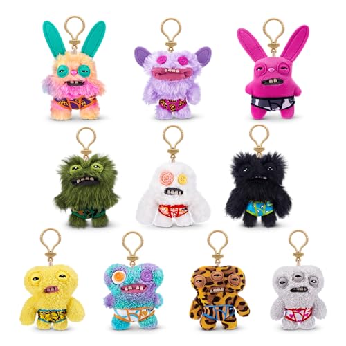 Fuggler Schlüsselanhänger Serie 4 von ZURU, 5" Funny Ugly Monster, Plüsch, zum Sammeln, Spielzeug (3 Pack) von Fuggler