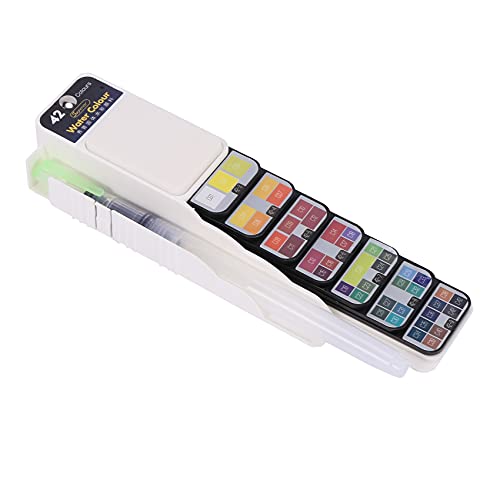 Fuhjythy 44 Farben-Pigment-Farben stellten festes Aquarell mit Waterbrush Fuer zeichnende zusammenfassende Klage der Anstrich-Aquarelle EIN Fuhjythy 44 Farben-Pigment-Farben stellten festes Aquarell mit Waterbrush Fuer zeichnende zusammenfassende Klage der Anstrich-Aquarelle EIN von Fuhjythy