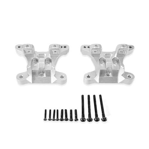 Fuhjythy Universal-Stoßdämpferhalterung Aus Aluminiumlegierung Vorne und Hinten für SCY1/16 16101 16102 16103 16101PRO RC-Auto-Upgrade-Teile Ersatzteile Silber von Fuhjythy
