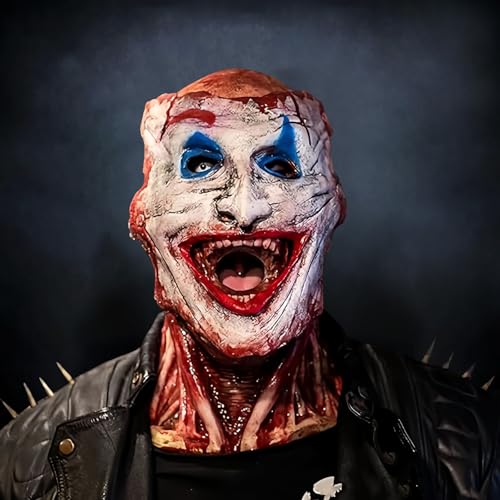 Fuikupe Halloween Maske Totenkopf Maske Vollkopf Skelett Maske mit beweglichem Kiefer für Cosplay Halloween Party Totenkopf Kopfbedeckung (Color 3) von Fuikupe