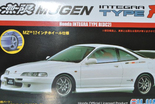 Fujimi Hon-da Integra Type-R Mugen Coupe Weiss Kit Bausatz 1/24 Modell Auto mit individiuellem Wunschkennzeichen von Fujimi