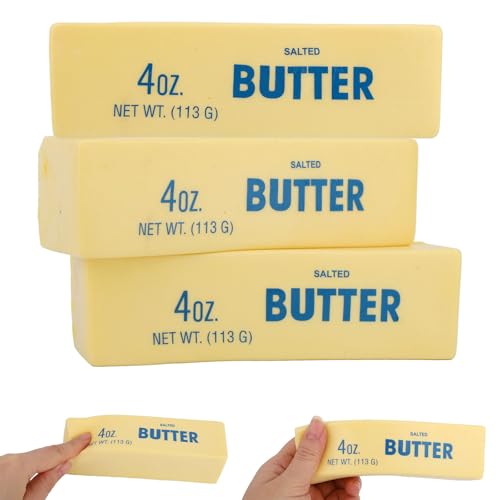 3stk Butterstick-Quetschspielzeuge, Ultraweich Langsam Aufgehend in Lebensmittelform zur Entspannung Bei Angstzuständen Ideal für Kinder und Erwachsene Partygeschenke und Geburtstagsgeschenke von Fukaisu