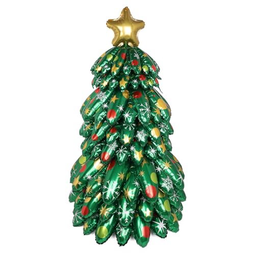 Aufblasbarer Weihnachtsbaum, 130cm Aufblasbare Weihnachtsartikel Außendekoration Folienballons für Weihnachten Party Terrasse Garten Heimdekoration Foto-Requisite von Fukaisu
