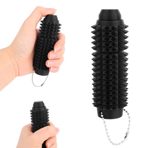 Fukaisu Pain Fidget Spielzeug, 3-in-1 Stachel Roller Knopfdruck Fidget Stim Schlüsselanhänger Spinner Stressabbau Sensorisches Spielzeug für Erwachsene Kinder Originelle Geschenke von Fukaisu