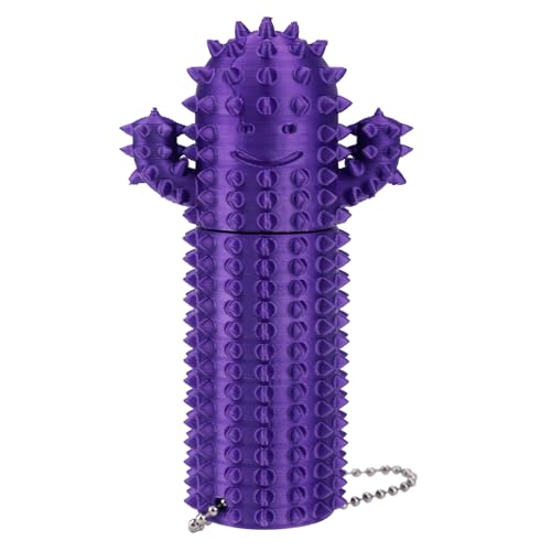 Fukaisu Stacheliger Fidget Schlüsselanhänger, Drückbarer Stacheliger Grippie Schmerz Stim Schlüsselanhänger 3D Taschen Mini Fidget Spielzeug für Erwachsene Kinder Originelle Geschenke (Lila) von Fukaisu