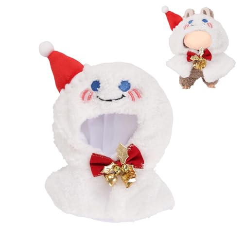 Puppenkleidung, niedliche Weihnachtsstil-Puppen-Outfits für 6,7-Zoll-Spielzeug, weißer Umhang, Weihnachtsmütze, Glocke, Spielzeugkleidung, Zubehör für Display-Dekoration Puppenkleidung, niedliche Weihnachtsstil-Puppen-Outfits für 6,7-Zoll-Spielzeug, weißer Umhang, Weihnachtsmütze, Glocke, Spielzeugkleidung, Zubehör für Display-Dekoration von Fukaisu
