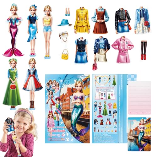 Fukamou Anziehspiele, Anziehspielzeug - Magnet People Outfit Und Zubehörteile Anziehset | Kreatives Magnetisches Anzieh-Stickerbuch Für -Reise-Spieltermine Fukamou Anziehspiele, Anziehspielzeug - Magnet People Outfit Und Zubehörteile Anziehset | Kreatives Magnetisches Anzieh-Stickerbuch Für -Reise-Spieltermine von Fukamou