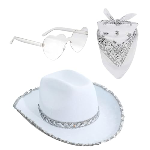 Fukamou Cowgirl-Kostüm Für Damen, Bling Cowboy-Hüte Für Damen | Modische Bling Cowgirl-Mütze - Kostümzubehör Zum Thema Karneval- Für Das Festival Fukamou Cowgirl-Kostüm Für Damen, Bling Cowboy-Hüte Für Damen | Modische Bling Cowgirl-Mütze - Kostümzubehör Zum Thema Karneval- Für Das Festival von Fukamou