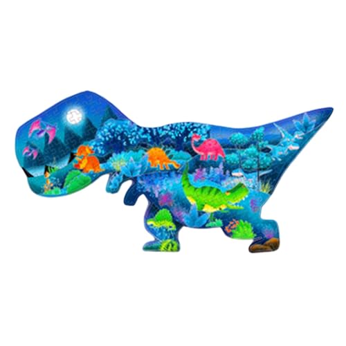 Fukamou Dinosaurier-Puzzle für Kleinkinder,Dinosaurier-Bodenpuzzle - Puzzles Leuchtend - Pädagogisches Tierpuzzle, 200 Teile Bodenpuzzle für Kinder im Alter von 3–8 Jahren, Lernpuzzlespielzeug von Fukamou