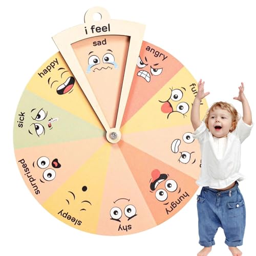 Fukamou Gefühlsrad - Kunstwerk Für Emotionales Lernen Im Bereich Der Psychischen Gesundheit | Für Psychische Gesun-dheit, Dekoration Für Gefühle, Emotionales Rad Aus Für Kinder, von Fukamou
