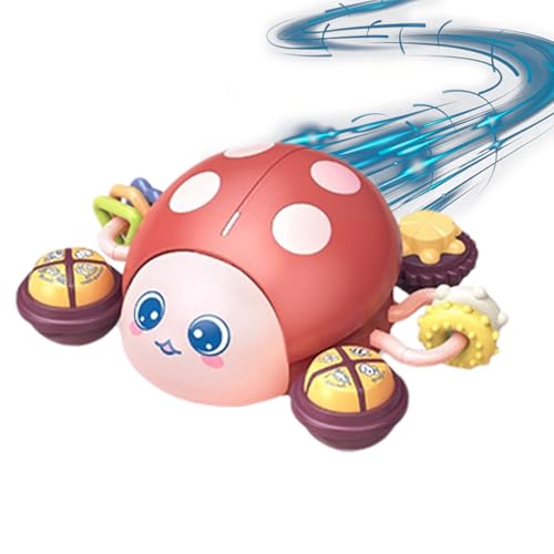 Fukamou Ladybug Crawling Toy, Ladybug Musical Toy - Ladykäfer Geformte Frühe Bildungsmusikspielzeuge | Interaktives Lernpädagogikspiel Für -Kindergarten, Kindertagesstätte, Kindergarten von Fukamou