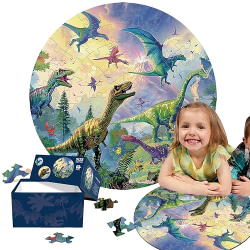 Fukamou Puzzles Für Kleinkinder, Bodenpuzzles | 70 Teile Bodenspiel-Rundpuzzle Für Kinder Im Vorschulalter - Trainieren -Sie Die Hand-Auge-Koordination Für Und Mädchen, Puzzle-Spielzeug Für von Fukamou