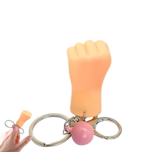 Fukamou -Schlüsselanhänger mit Flacher Hand, Miniatur-Schlüsselanhänger mit kleinen Händen | Winzige Fingerhände,Lustiges Gag-Spielzeug, langlebiges Handspielzeug für Kinder, Jungen und Mädchen von Fukamou
