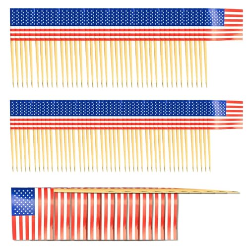Fukamou Zahnstocher Für Vorspeisen, amerikanische Flaggen Auf Stick, Kleine Amerikanische Flaggen Am Stiel, Cupcake-Topper Mit D-eutschland-Flagge, 100 Stück -Cocktailspieße, Fukamou Zahnstocher Für Vorspeisen, amerikanische Flaggen Auf Stick, Kleine Amerikanische Flaggen Am Stiel, Cupcake-Topper Mit D-eutschland-Flagge, 100 Stück -Cocktailspieße, von Fukamou