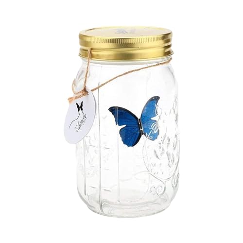 Schmetterlings-Auffangglas, Batteriebetriebener Animierter Schmetterling In Einem Einmachglas, Einfach Zu Verwendende Romantische Schmetterlingskollektion Für Zuhause, Desktop von Fukamou