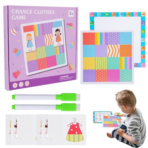 Anziehspielzeug, Kombinationsset mit Farben und Kleidermustern, Spielzeug-Set zum Wechseln der Puppen, Kleidungssets zum Wechseln der Puppen von Fulenyi