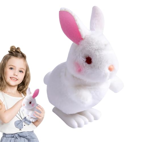 Aufziehspielzeug, Osterspielzeug zum Aufziehen | Osterhase Hüpfhasen | springender Plüschhase Osterhase | Springender Hase | Niedliches Aufziehspielzeug für Eiersuchkorb von Fulenyi