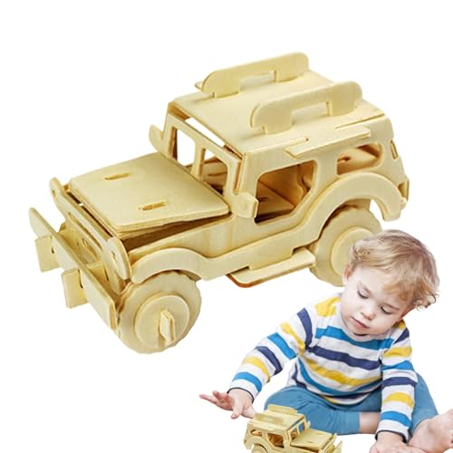 Auto-Modellpuzzle für Kinder, Modellpuzzle für Autos, Tankbau-Puzzle, alte Autos, Modellbausätze von Fulenyi
