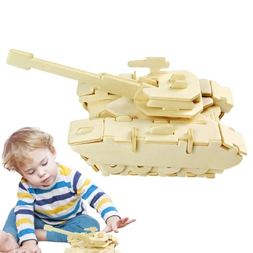 Auto-Puzzle-Set aus Holz, Puzzle-Set für Autos, Panzer-Puzzle-Set, alte Autos, Modellbausätze von Fulenyi