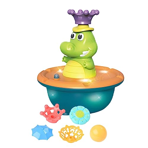 Badesprüher für Kinder - Duschspielzeug in Krokodilfor mit bunten Lichtern | Kleinkind-Outdoor-Spielzeug für Kinder, Jungen, Mädchen ab 12 Monaten, Geschenkideen zum Geburtstag von Fulenyi