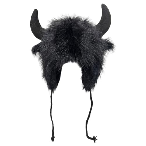 Bison-Hut mit Hörnern | Plüsch-Horn | Tierhüte, Flauschige Ohrhüte, Lederhut für Männer und Frauen für Tier-Kostüme Bison-Hut mit Hörnern | Plüsch-Horn | Tierhüte, Flauschige Ohrhüte, Lederhut für Männer und Frauen für Tier-Kostüme von Fulenyi