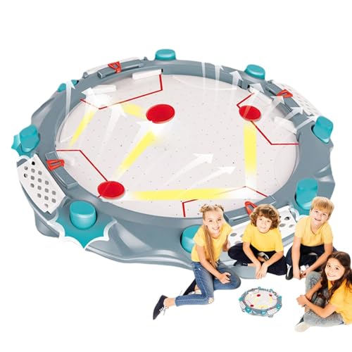 Challenge Tragbares Spiel, Lufthockey-Tisch für Erwachsene, mit Gebläse, batteriebetriebener Spieltisch, kleine Lufthockeyscheiben, tragbar für von Fulenyi
