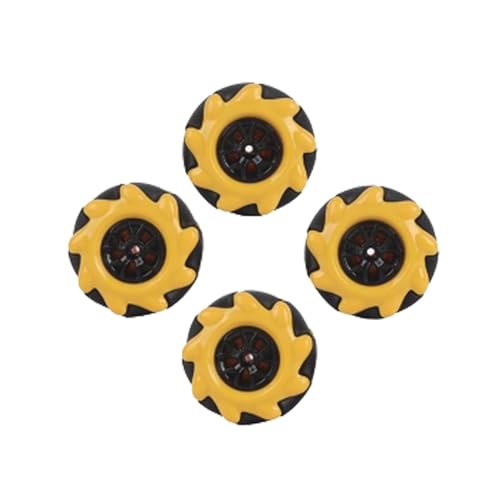 Fulenyi Auto-Teile des Mecanum-Rad-Roboters, Motorrad von Mecanum, Antriebsrad für Roboter-Räder, 48 mm, links und rechts, 2 Paar Ersatzteile von Fulenyi