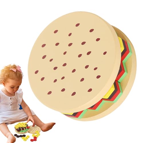 Fulenyi Bausteine für Kinder, stapelbares Spielzeug für Kleinkinder, Set aus Holzbausteinen, stapelbares Spielzeug, buntes Stapelspielzeug Fulenyi Bausteine für Kinder, stapelbares Spielzeug für Kleinkinder, Set aus Holzbausteinen, stapelbares Spielzeug, buntes Stapelspielzeug von Fulenyi