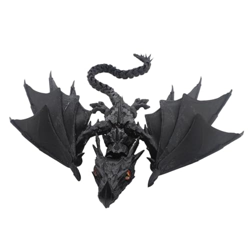 Fulenyi Beweglicher Drache bedruckt, beweglicher Drache mit Flügeln, realistisches Druckspielzeug, Heimdekoration mit beweglichen Drachen, zum Stressabbau Fulenyi Beweglicher Drache bedruckt, beweglicher Drache mit Flügeln, realistisches Druckspielzeug, Heimdekoration mit beweglichen Drachen, zum Stressabbau von Fulenyi