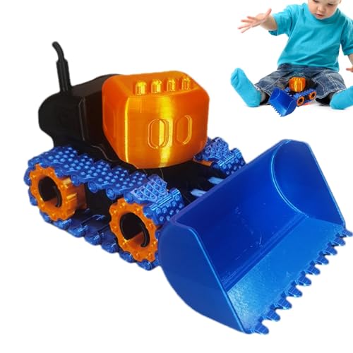 Fulenyi Bulldozer-Spielzeug für Kinder,Bulldozer-Konstruktionsspielzeug | 3D-gedrucktes Ornament, bewegliches Bulldozer-Spielzeug für Kinder - Erwachsene Sammlerstücke Radlader-Spielzeug für alle von Fulenyi