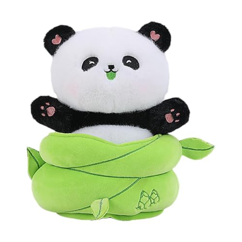 Fulenyi Cartoon-Tier-Plüschtiere, Plüsch-Panda-Spielzeug | Cartoon-Tierpuppe Ausgestopfter Panda | Bequemes Wurfkissen, umarmbare Puppe mit lustigem Gesichtsausdruck für Schlafsaal, Wohnzimmer, von Fulenyi