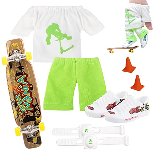 Fulenyi Griffbrettspielzeug, Finger-Skateboards für Kinder - Mini-Finger-Skateboard-Spielzeug-Skateboard-Mini-Finger-Spielzeug-Set Skateboard-Fingerspitzenbewegung Teen Adult Party Favor von Fulenyi