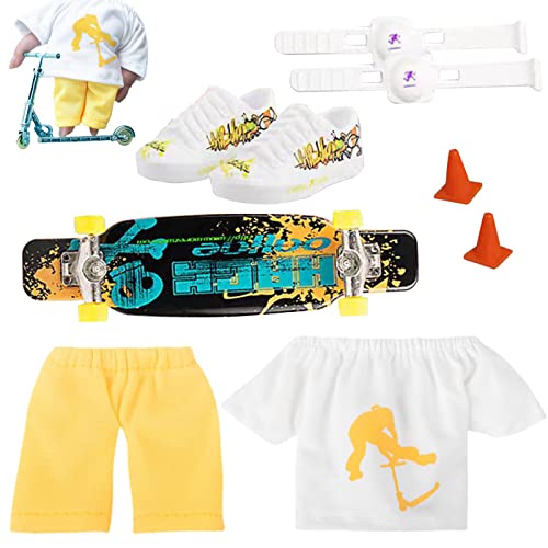 Fulenyi Griffbrettspielzeug | Finger-Skateboards für Kinder | Mini-Finger-Skateboard-Spielzeug-Skateboard-Mini-Finger-Spielzeug-Set Skateboard-Fingerspitzenbewegung Teen Adult Party Favor von Fulenyi