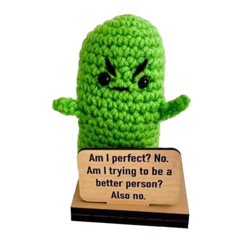 Fulenyi Gurken-Häkelpuppe, Gurken-Strickpuppe | Süße handgemachte Häkelpuppe zur emotionalen Unterstützung - Emotionale Unterstützung Gurkenpuppe, Pickle Doll Ornament für Kinderzimmer Fulenyi Gurken-Häkelpuppe, Gurken-Strickpuppe | Süße handgemachte Häkelpuppe zur emotionalen Unterstützung - Emotionale Unterstützung Gurkenpuppe, Pickle Doll Ornament für Kinderzimmer von Fulenyi