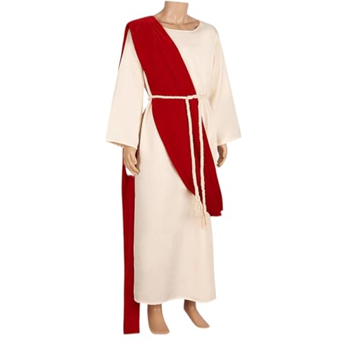 Fulenyi Herren-Jesus-Kostüm-Set, weißes Gewand, Jesus-Kostüm,Jesus-Roben für Männer | Halloween-Jesus-Robe, makelloses weißes Gesamtkostüm, atmungsaktiver Stoff für Halloween- Fulenyi Herren-Jesus-Kostüm-Set, weißes Gewand, Jesus-Kostüm,Jesus-Roben für Männer | Halloween-Jesus-Robe, makelloses weißes Gesamtkostüm, atmungsaktiver Stoff für Halloween- von Fulenyi