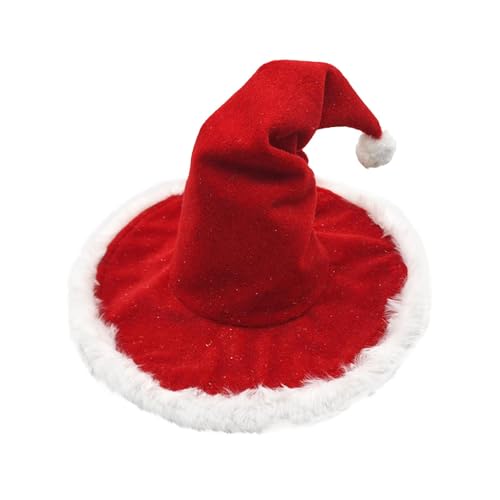 Hexenhut für Weihnachten, Plüsch, Hut, Rot und Weiß, Verkleidung für die Weihnachtsfeier Hexenhut für Weihnachten, Plüsch, Hut, Rot und Weiß, Verkleidung für die Weihnachtsfeier von Fulenyi